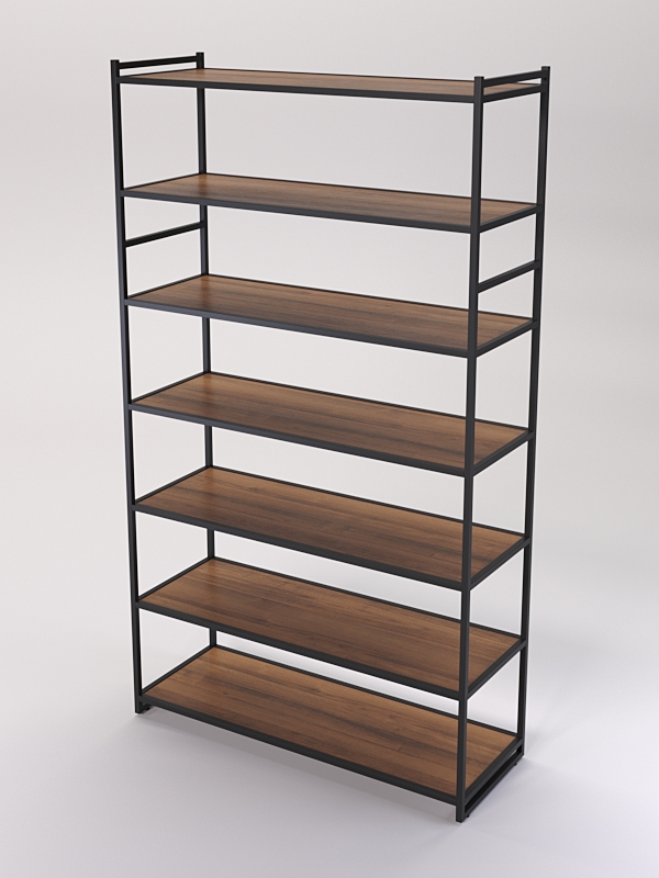 Стеллаж Стронг №188 в стиле ЛОФТ, Орех
