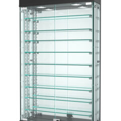 Витрина с регулировочными полками АТРИУМ настенная №2А-6-РЕГ, Черный