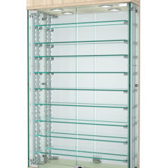 Витрина с регулировочными полками АТРИУМ настенная №2А-6-РЕГ, Дуб Сонома