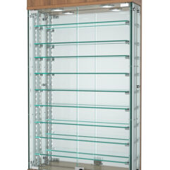 Витрина с регулировочными полками АТРИУМ настенная №2А-6-РЕГ, Орех