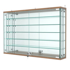 Витрина с регулировочными полками АТРИУМ настенная №3-6-РЕГ, Орех