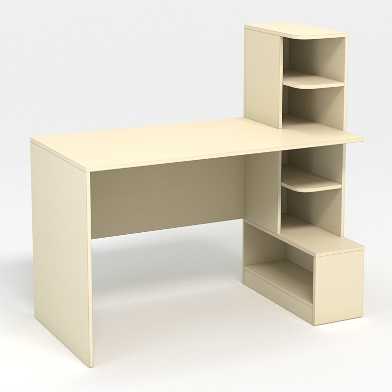 Компьютерный стол письменный №3, Крем Вайс