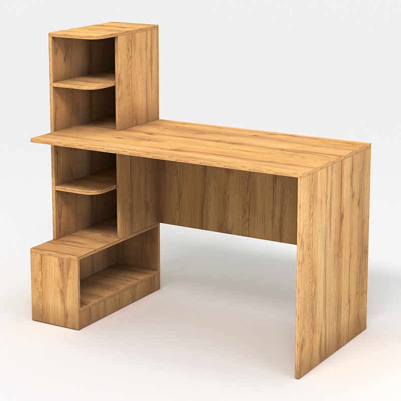 Компьютерный стол письменный №4, Дуб Золотистый