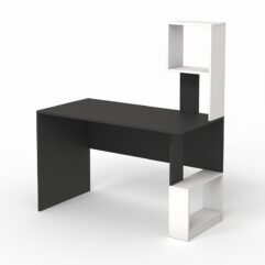 Компьютерный стол письменный №10, Черный и Белый