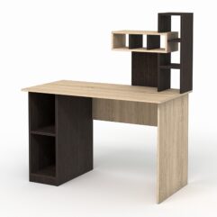 Компьютерный стол письменный №11, Дуб Венге и Дуб Сонома