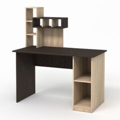 Компьютерный стол письменный №12, Дуб Венге и Дуб Сонома