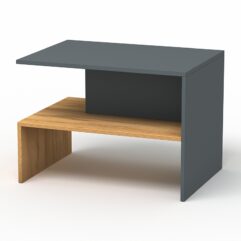 Журнальный столик №10, Темно-серый и Дуб Золотистый