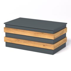 Тумба №1 для витрин СЛАДОСТЬ шириной 900мм, Темно-серый и Дуб Золотистый