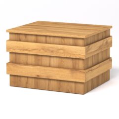 Тумба №1А для витрин СЛАДОСТЬ шириной 600мм, Дуб Золотистый