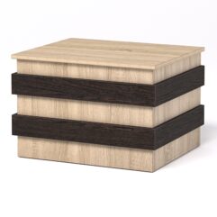 Тумба №1А для витрин СЛАДОСТЬ шириной 600мм, Дуб Сонома + Дуб Венге