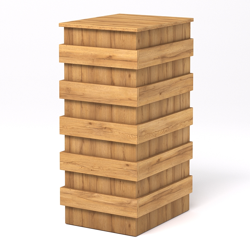 Тумба №3Б для витрин СЛАДОСТЬ шириной 400мм, Дуб Золотистый