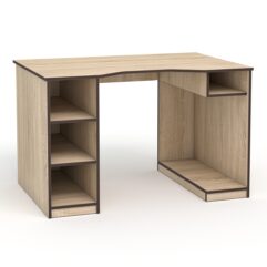 Компьютерный стол Оззи №1, Дуб Сонома + Кромка Дуб Венге
