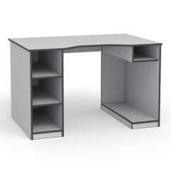 Компьютерный стол Оззи №1, Серый + Кромка черная