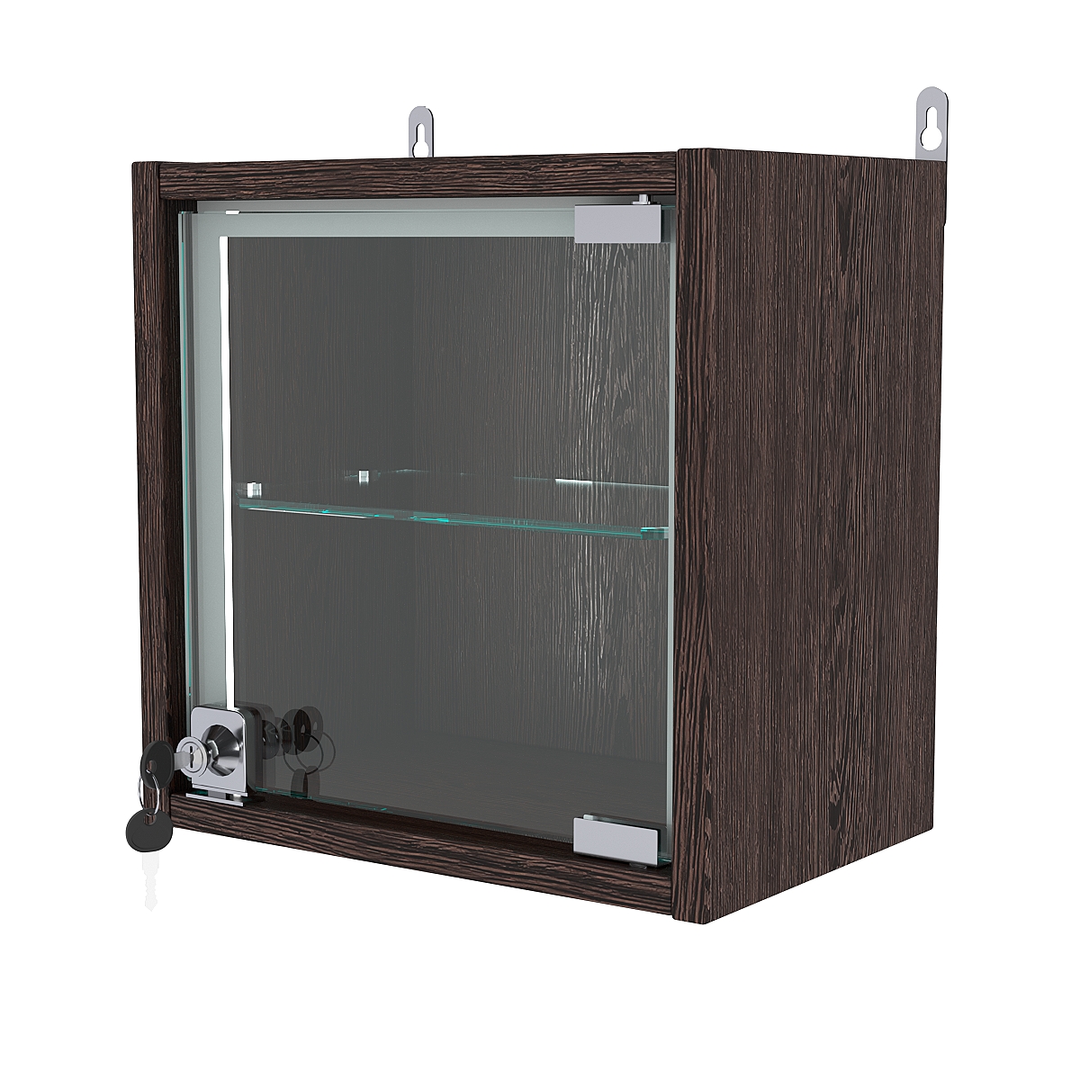 Витрина настенная МИНИ 30*30*20-П, Дуб Венге