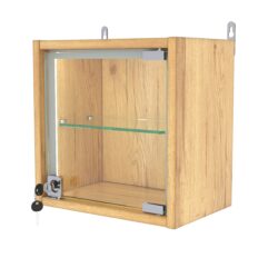 Витрина настенная МИНИ 30*30*20-П, Дуб Золотистый