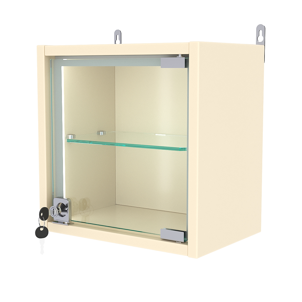 Витрина настенная МИНИ 30*30*20-П, Крем Вайс