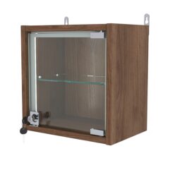 Витрина настенная МИНИ 30*30*20-П, Орех