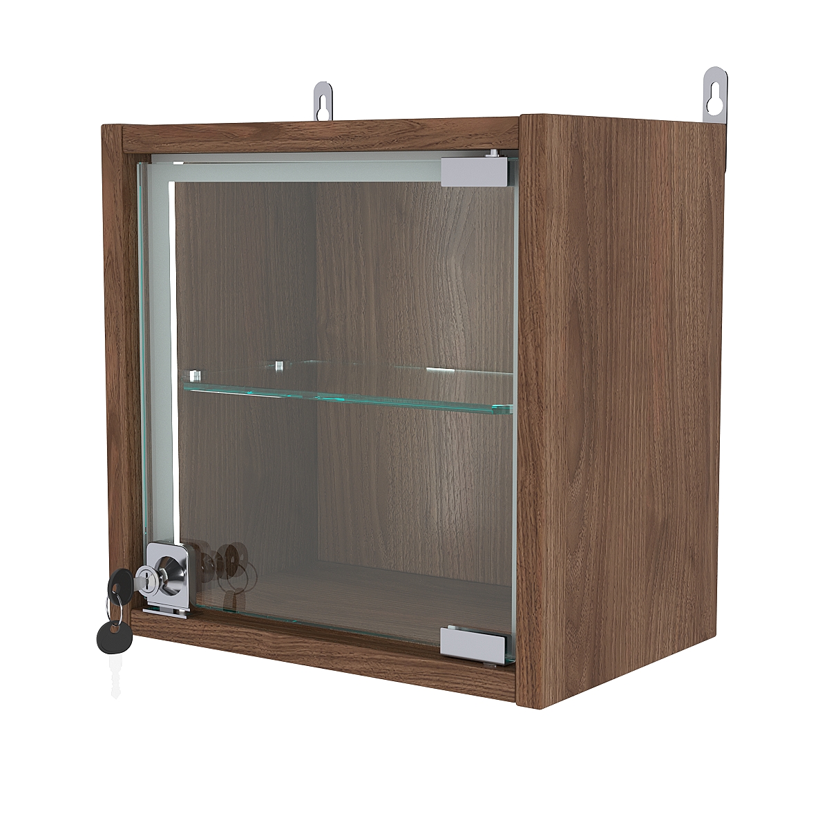 Витрина настенная МИНИ 30*30*20-П, Орех