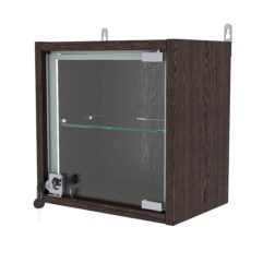 Витрина настенная с регулировочными полками МИНИ 30*30*20-РЕГ-П, Дуб Венге