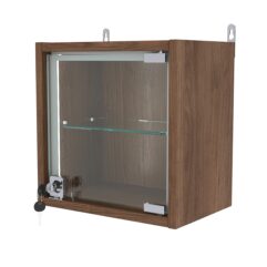 Витрина настенная с регулировочными полками МИНИ 30*30*20-РЕГ-П, Орех