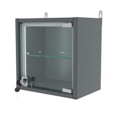 Витрина настенная с регулировочными полками МИНИ 30*30*20-РЕГ-П, Темно-Серый