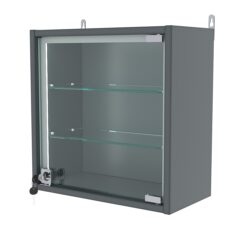 Витрина настенная МИНИ 40*40*20-П, Темно-Серый