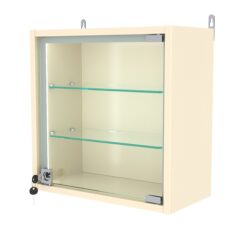 Витрина настенная с регулировочными полками МИНИ 40*40*20-РЕГ-П, Крем Вайс