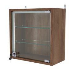 Витрина настенная с регулировочными полками МИНИ 40*40*20-РЕГ-П, Орех