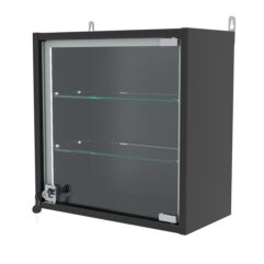 Витрина настенная с регулировочными полками МИНИ 40*40*20-РЕГ-П, Черный