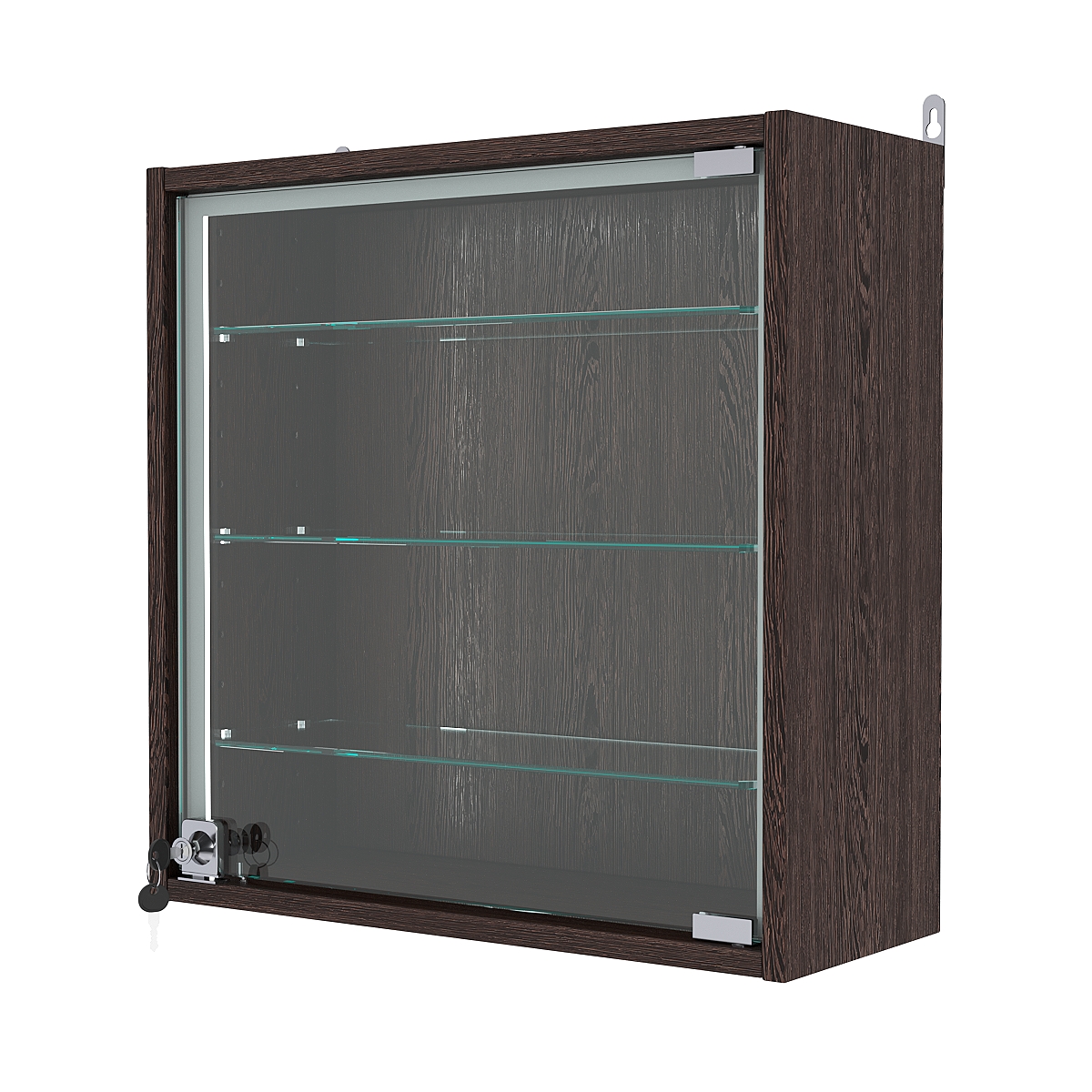 Витрина настенная с регулировочными полками МИНИ 50*50*20-РЕГ-П, Дуб Венге