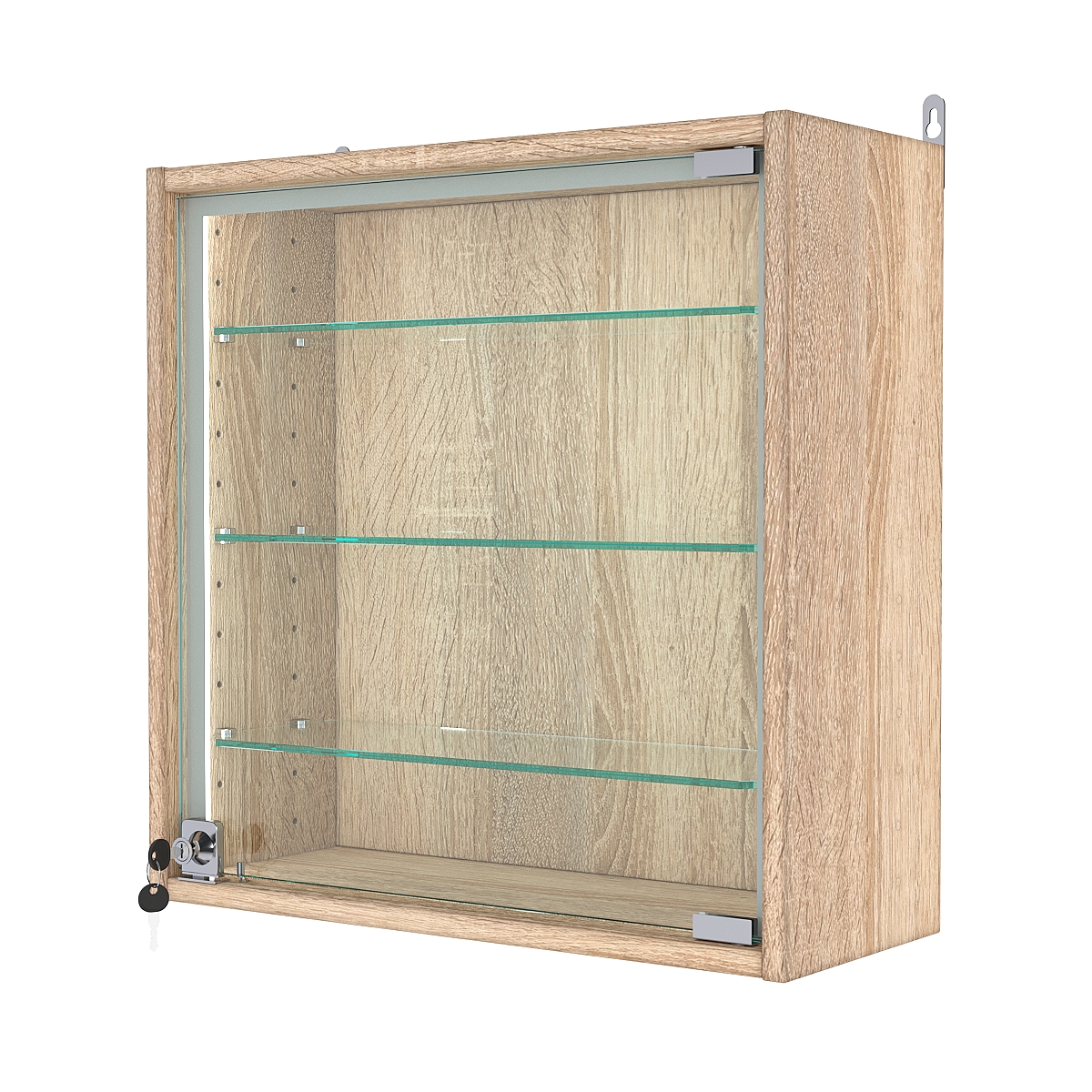 Витрина настенная с регулировочными полками МИНИ 50*50*20-РЕГ-П, Дуб Сонома