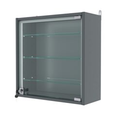 Витрина настенная с регулировочными полками МИНИ 50*50*20-РЕГ-П, Темно-Серый