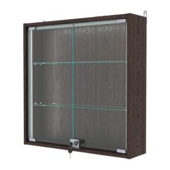 Витрина настенная с регулировочными полками №1-1А-РЕГ-П, Дуб Венге