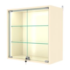 Витрина настенная №1-1АГ-П, Крем Вайс