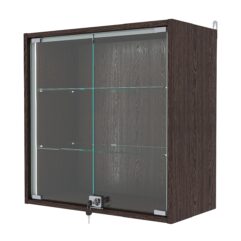 Витрина настенная с регулировочными полками №1-1АГ-РЕГ-П, Дуб Венге