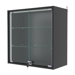 Витрина настенная с регулировочными полками №1-1АГ-РЕГ-П, Черный