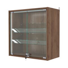 Витрина настенная №1-1АКГ-П, Орех