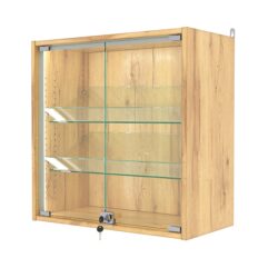 Витрина настенная с регулировочными полками №1-1АКГ-РЕГ-П, Дуб Золотистый