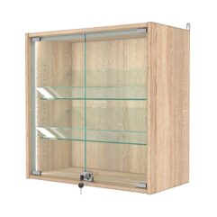 Витрина настенная с регулировочными полками №1-1АКГ-РЕГ-П, Дуб Сонома