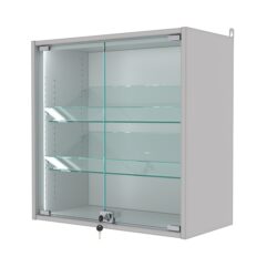 Витрина настенная с регулировочными полками №1-1АКГ-РЕГ-П, Серый