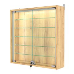 Витрина настенная №1-5А-П, Дуб Золотистый