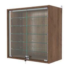 Витрина настенная №1-5АГ-П, Орех