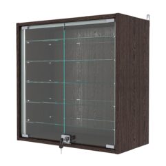 Витрина настенная с регулировочными полками №1-5АГ-РЕГ-П, Дуб Венге