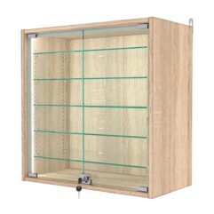 Витрина настенная с регулировочными полками №1-5АГ-РЕГ-П, Дуб Сонома