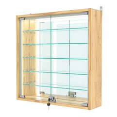 Витрина настенная №1-6А-П, Дуб Золотистый