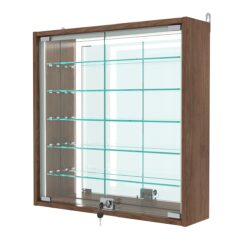 Витрина настенная №1-6А-П, Орех