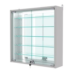 Витрина настенная с регулировочными полками №1-6А-РЕГ-П, Серый