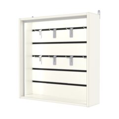 Витрина настенная №1-1В-П с экономпанелью, без полок, Белый