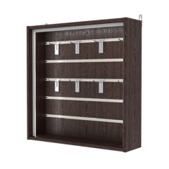 Витрина настенная №1-1В-П с экономпанелью, без полок, Дуб Венге