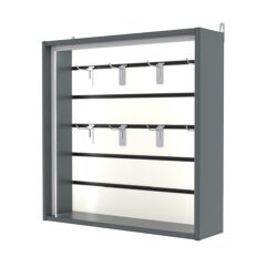 Витрина настенная №1-1В-П с экономпанелью, без полок, Темно-Серый